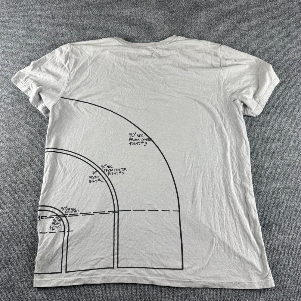 The North Face Mens XL Gray Graphic T-Shirt Short Sleeve Geometric Arc Logo Tee - Picture 6 of 6